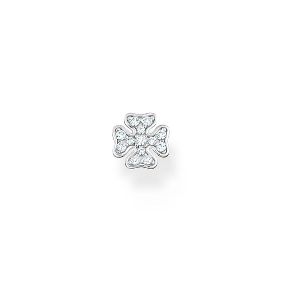 Einzel Ohrstecker Kleeblatt Silber von Thomas Sabo, Schneller Versand - Nordicspectra.de