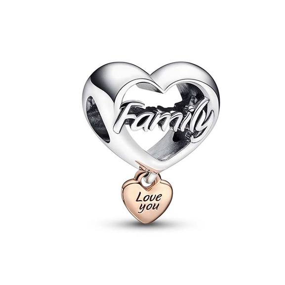 Love You Family Heart Charm - PANDORA - Suuri valikoima & ilmainen lahjapaketointi - Nordicspectra.fi