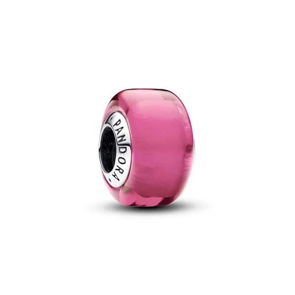 Rosa Miniberlock i Muranoglas - PANDORA - Snabb leverans & paketinslagning - Nordic Spectra