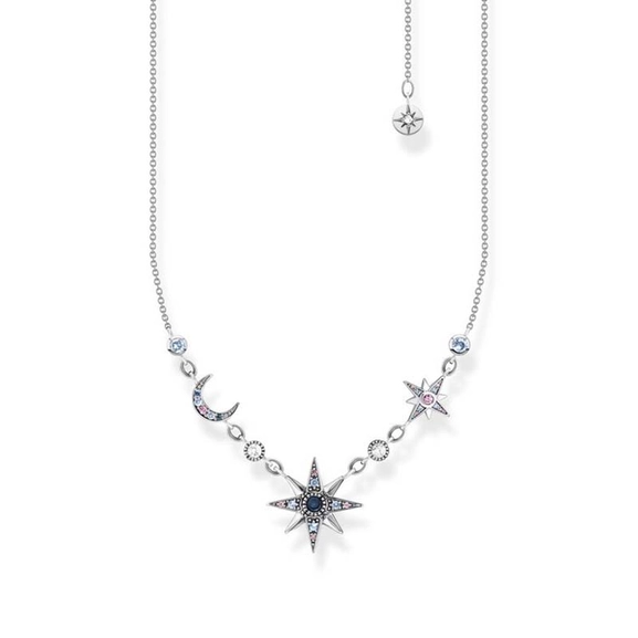 Kette Royalty Stern & Mond Silber von Thomas Sabo, Schneller Versand - Nordicspectra.de