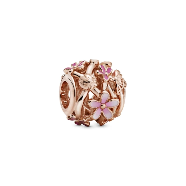 Pink Daisies Rosé-Anhänger mit rosa Blumen