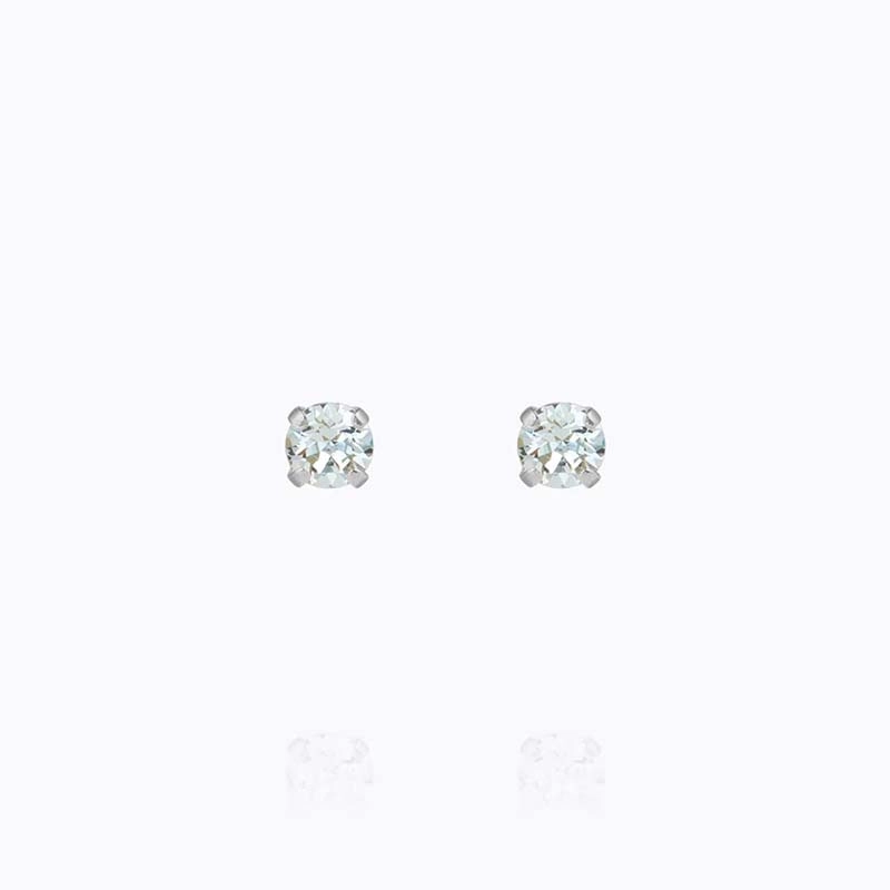 Caroline Svedbom - Mini Stud Earrings Rhodium Light Azore