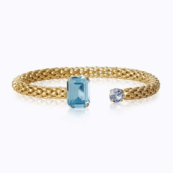 Daria Bracelet Gold Aquamarine / Light Sapphire - Caroline Svedbom - Snabb leverans - Nordic Spectra