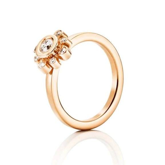 Sweet Hearts Crown Ring 0.19 ct Gold - Efva Attling ringar - Snabb frakt & paketinslagning - Nordicspectra.se