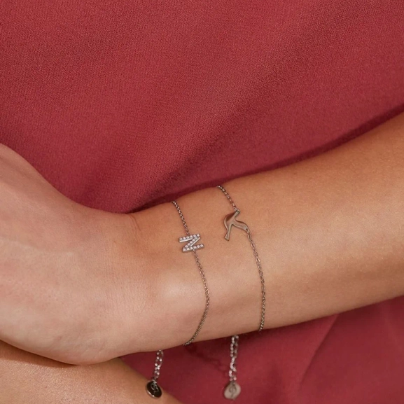 Letter Bracelet A-Ö Steel - Edblad - Snabb leverans - Gratis paketinslagning