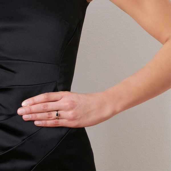 Love Bead Ring Gold - Smokey Quartz von Efva Attling, Schneller Versand - Nordicspectra.de