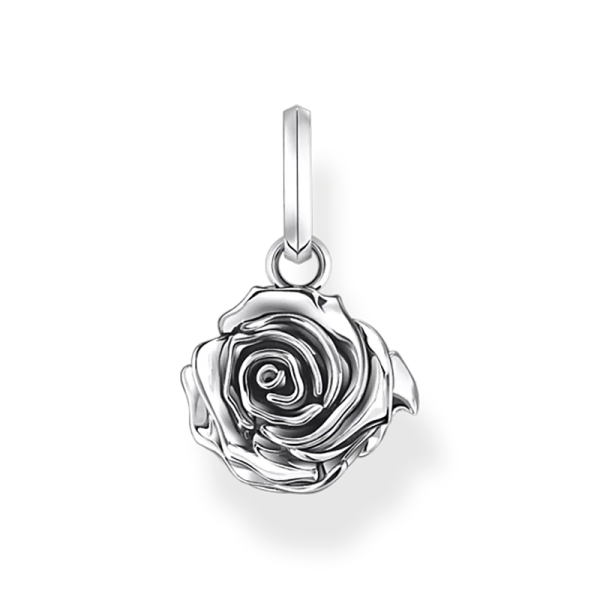 Midnight Rose Hängsmycke i svärtat silver