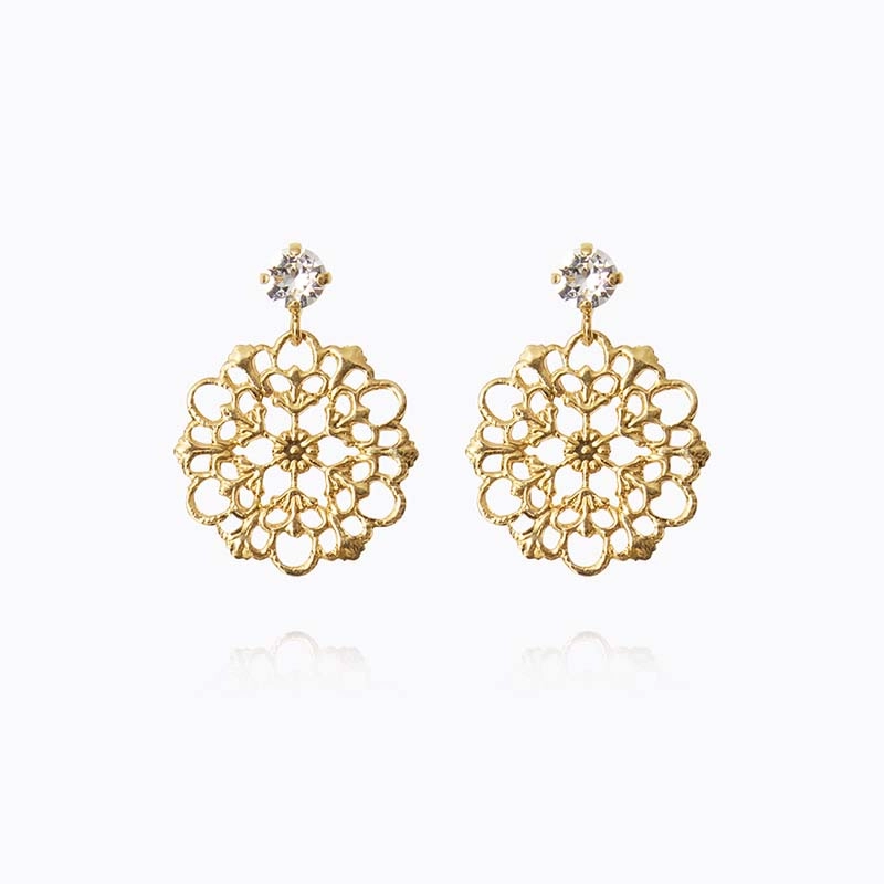 Caroline Svedbom - Andrea Earrings Gold Crystal