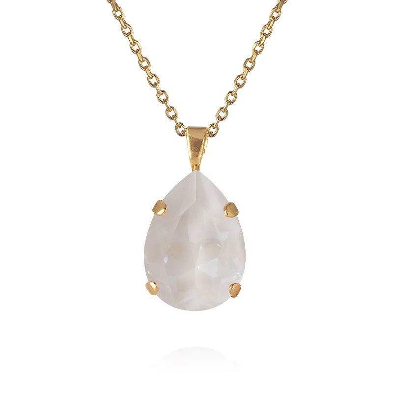Caroline Svedbom - Mini Drop Necklace Gold Electric White