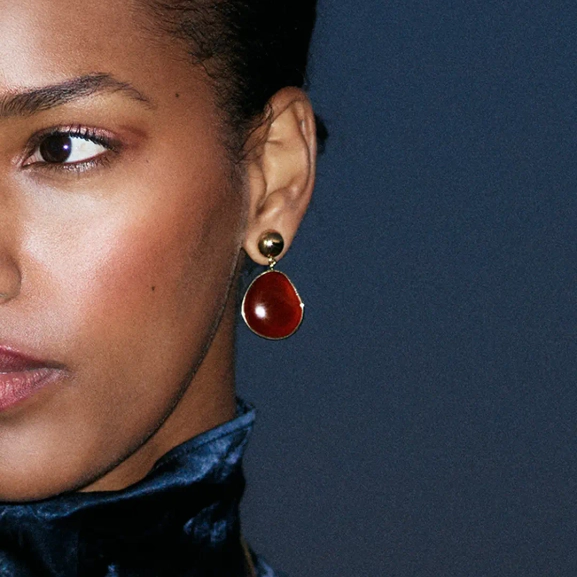 Agatha Earrings L Red Gold - Edblad - Snabba leveranser - Gratis paketinslagning