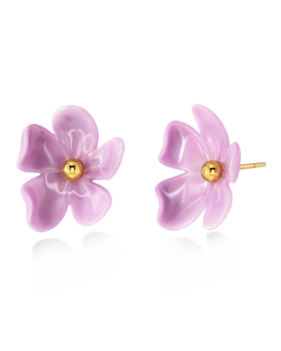 Edblad - Wildflower Studs Fuchsia Gold