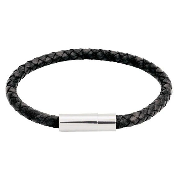Franky Bracelet Leather Black - Edblad - Snabb leverans - Gratis paketinslagning