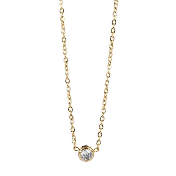 LILLY Kort Halsband 4 mm Kristall/Guld  - Astrid & Agnes - Snabb frakt & paketinslagning - Nordicspectra.se