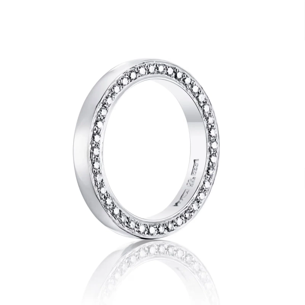Half Round & Stars On Side Ring Platinum