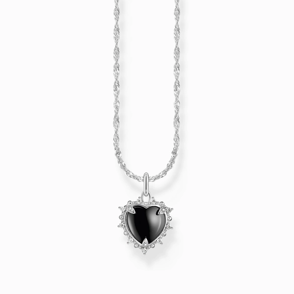 Halsband med Svart Hjärta Romance - Thomas Sabo - Snabb leverans & paketinslagning - Nordic Spectra