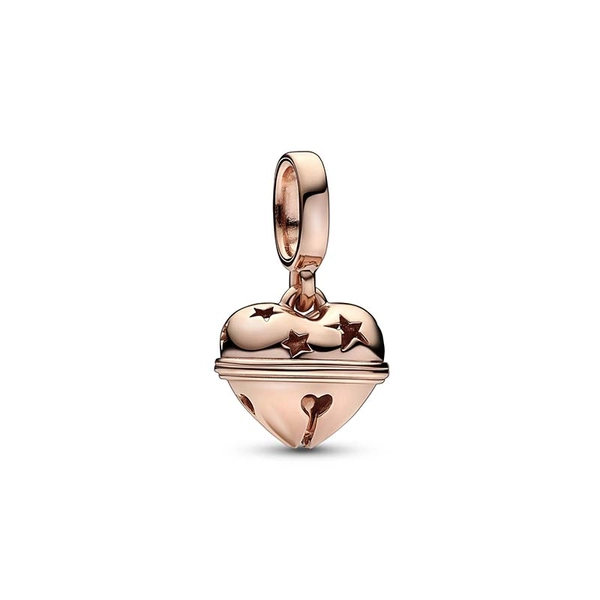 Festive Bell Dangle Charm Rosé - PANDORA - Suuri valikoima & ilmainen lahjapaketointi - Nordicspectra.fi
