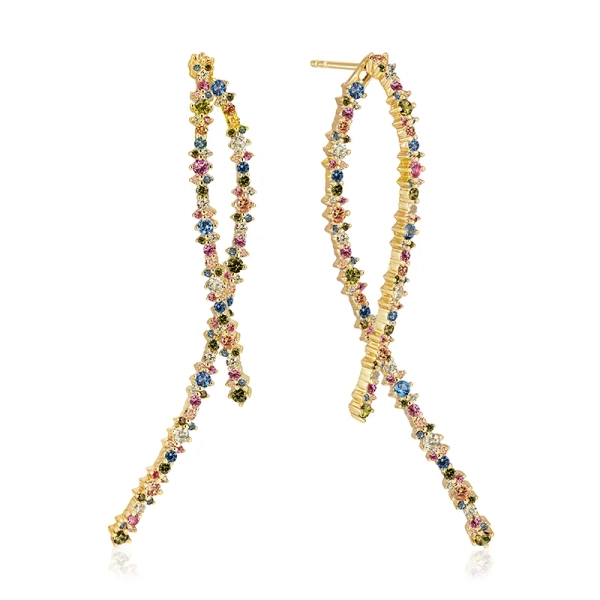 Livigno Lungo Earrings Mix Gold Sif Jakobsilta