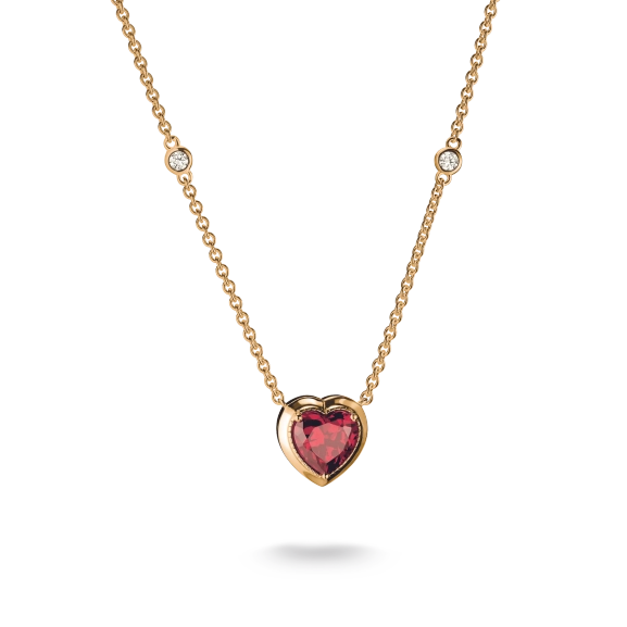 Elyndra-halsband från Thomas Sabo med hjärtformat rött hänge