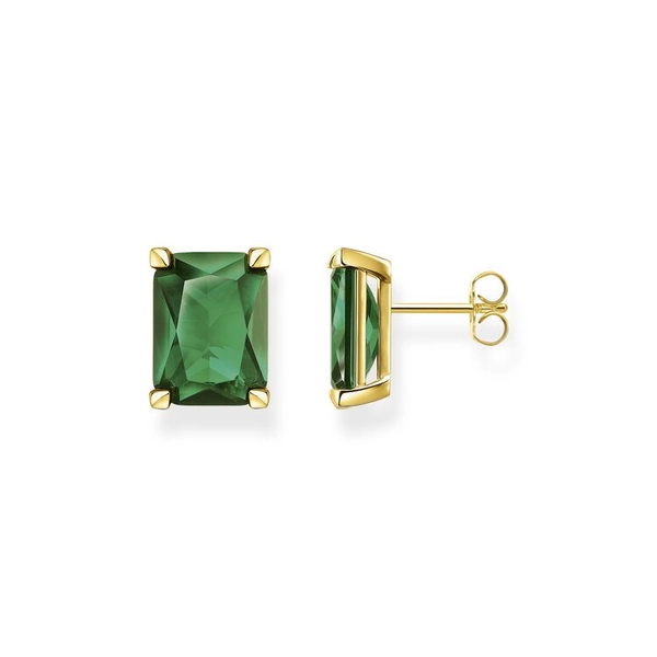Ohrstecker Grüner Stein Gold von Thomas Sabo, Schneller Versand - Nordicspectra.de