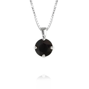 Classic Petite Necklace Rhodium Jet - Caroline Svedbom - Snabb frakt & paketinslagning - Nordicspectra.se
