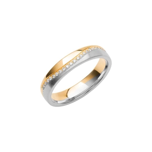 SR4018 Gold/White Gold - Wedding & engagement rings - Schalins - Scandinavian design - Nordic Spectra
