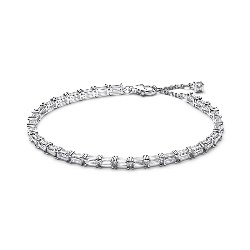 PANDORA - Tunnt Baguette Tennisarmband