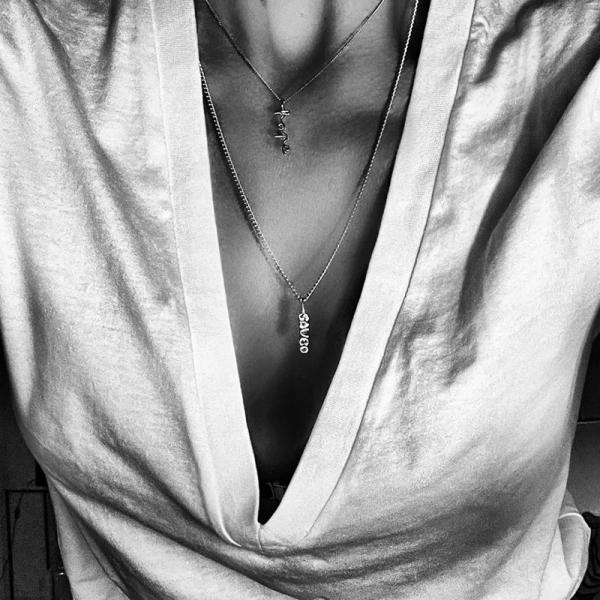 50–60 cm verstellbare Kette in Silber