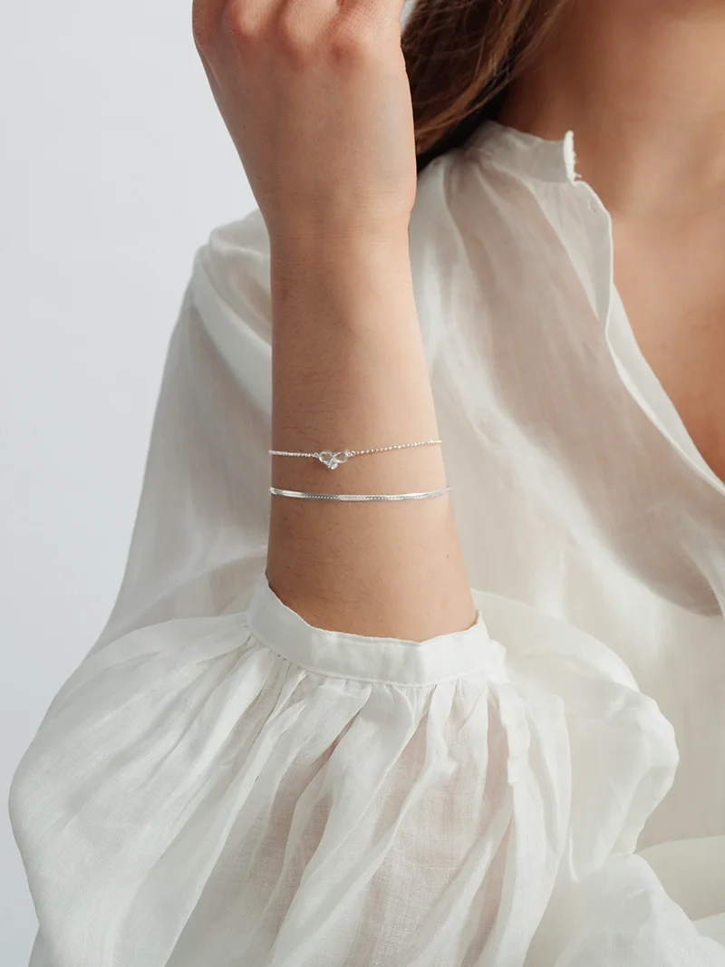 Herringbone Bracelet Silver - Syster P - Snabb leverans & Gratis paketinslagning - Nordic Spectra