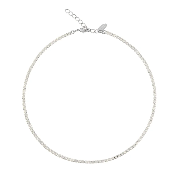Mini Zara Necklace Rhodium Crystal - Caroline Svedbom - Snabb frakt & paketinslagning - Nordic Spectra