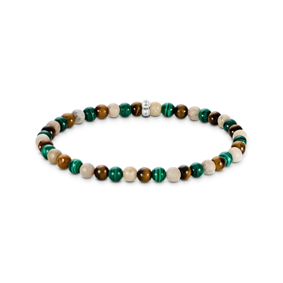 Bead-Armband in Erd- und Grüntönen 5 mm - Thomas Sabo - Nordic Spectra
