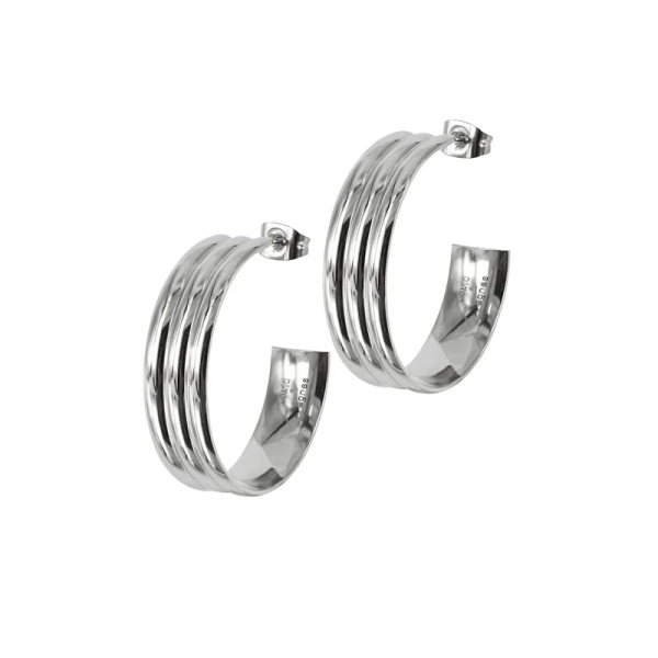 MONIQUE 30 mm Örhängen Stål - Astrid & Agnes - Nordic Spectra