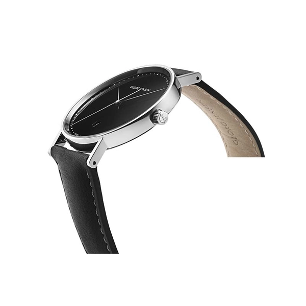 Koppel 41 mm - Kvarts - Svart urtavla/Svart läderarmband - Georg Jensen klockor - Snabb frakt & paketinslagning - Nordicspectra.se