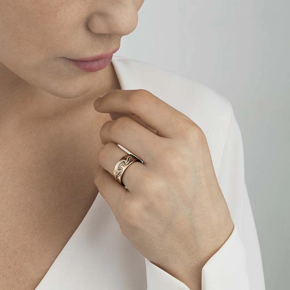 Fusion Außen Ring Roségold & Diamant von Georg Jensen, Schneller Versand - Nordicspectra.de