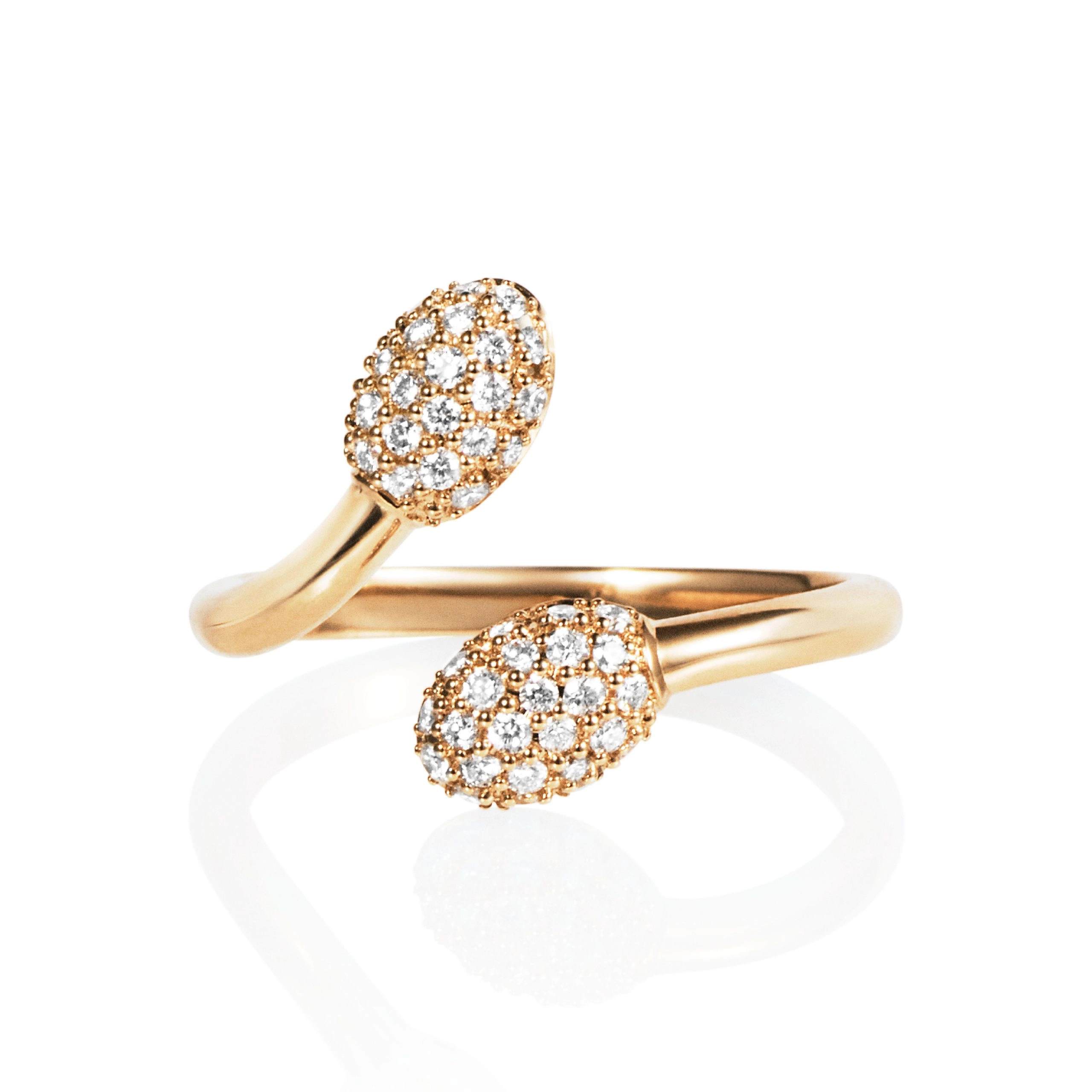 Efva Attling – Love Bead & Stars Twin Ring Gold