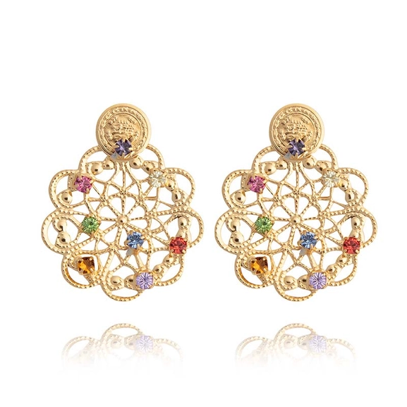 Bohemian Coin Earrings Gold Rainbow Combo - Caroline Svedbom - Nopea toimitus ja lahjapakkaus - Nordic Spectra