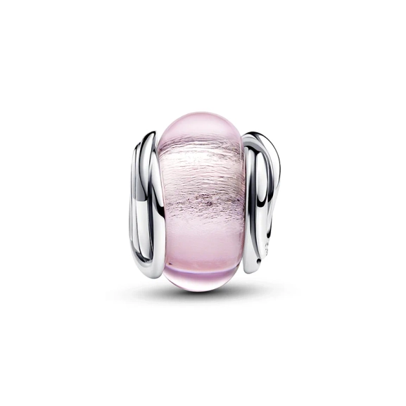 Umschlungenes Rosafarbenes Murano-Glas Charm - PANDORA - Nordic Spectra