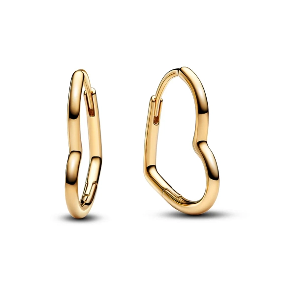 Creoler med Asymmetriskt Hjärta Guld - PANDORA - 1-2 dagar leverans - Gratis paketinslagning