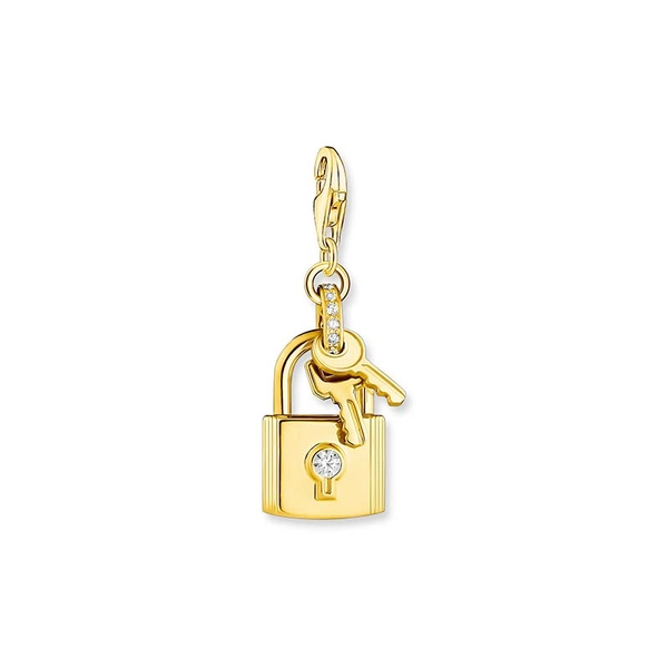 Hänglås med Nyckel Guld Berlock - Thomas Sabo berlock - Snabb frakt & paketinslagning - Nordicspectra.se
