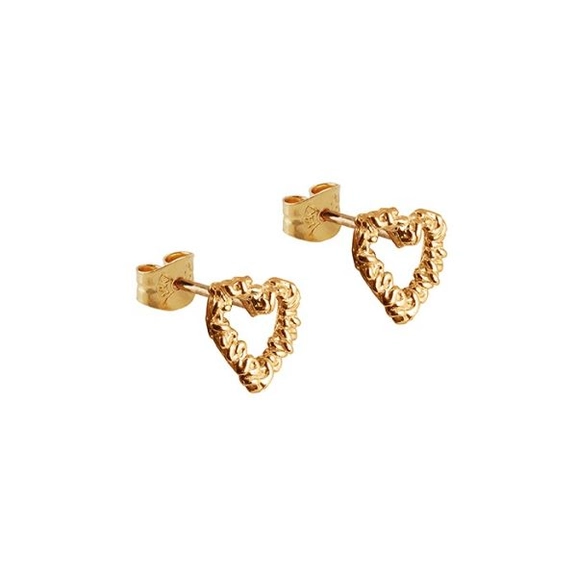 18K Gold Heart Earrings - Emma Israelsson - Snabb frakt & paketinslagning - Nordicspectra.se
