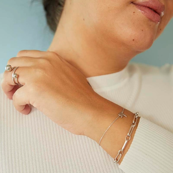 Peace Small Bracelet Silver -CU Jewellery - Snabb frakt & paketinslagning - Nordicspectra.se