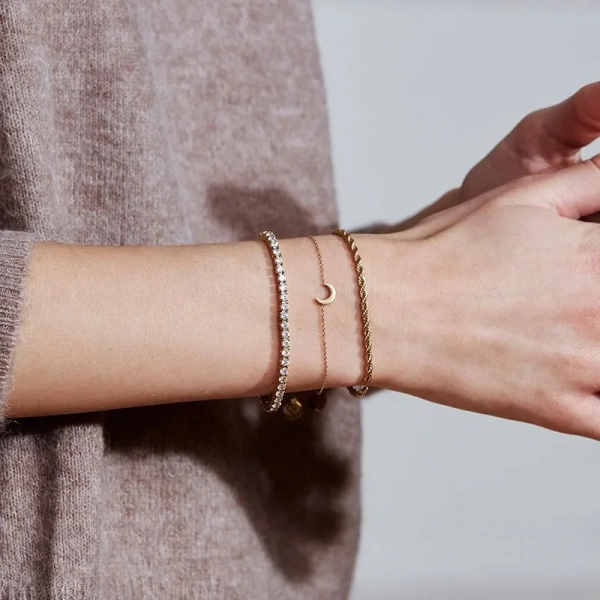 Tennis Bracelet Gold - Edblad - Snabb frakt & paketinslagning - Nordic Spectra