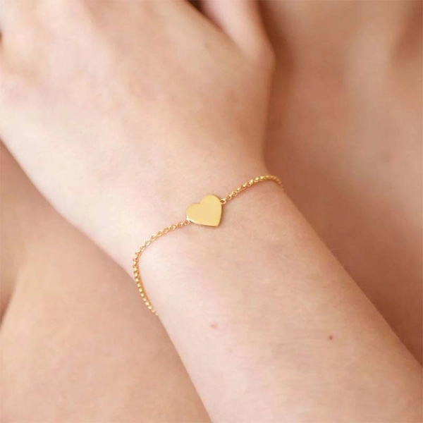 Heart Bracelet Gold - Sophie By Sophie - Snabb frakt & paketinslagning - Nordicspectra.se