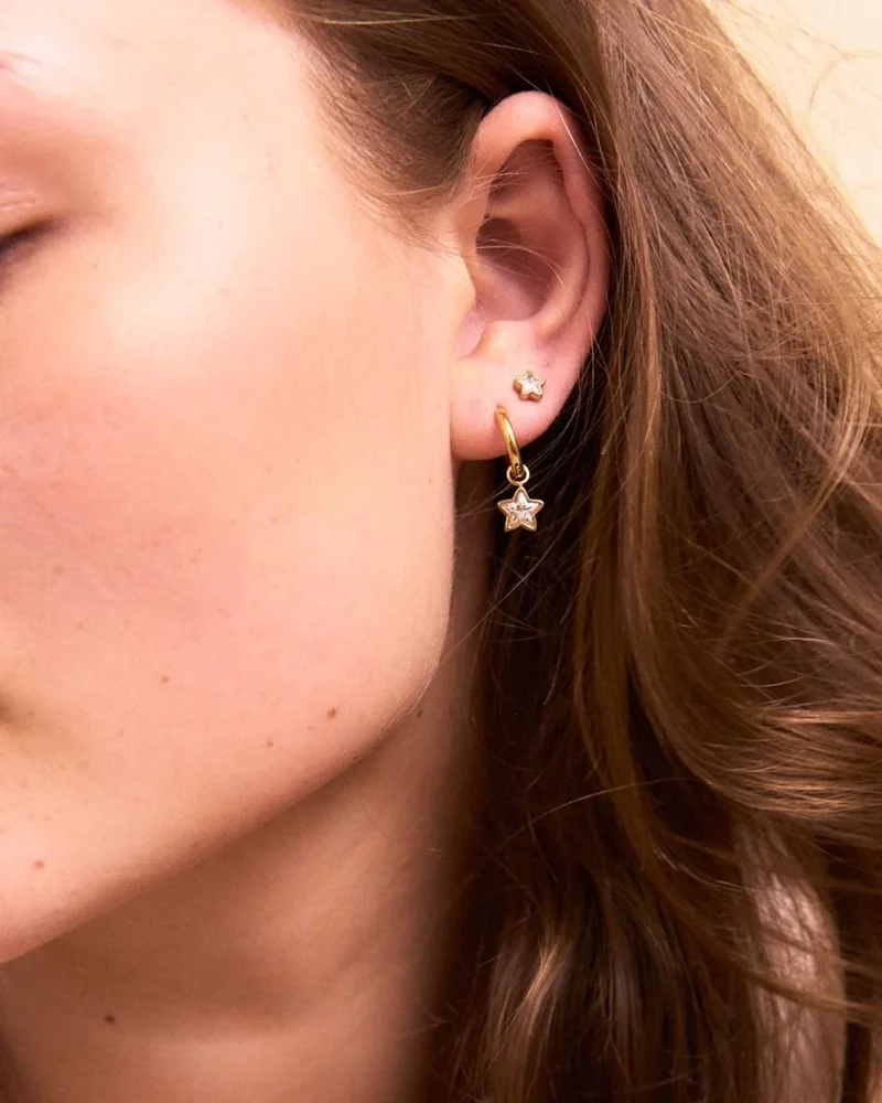 Star Sparkle Hoops Gold - Edblad - Snabb leverans - Gratis paketinslagning