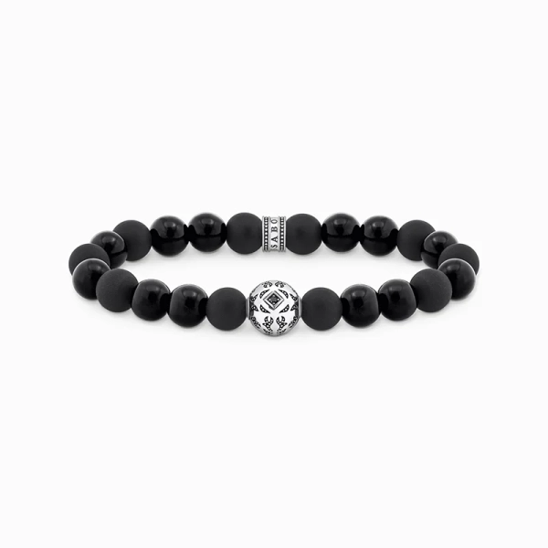 Beads-Armband aus Obsidian Silber geschwärzt - Thomas Sabo - Nordic Spectra