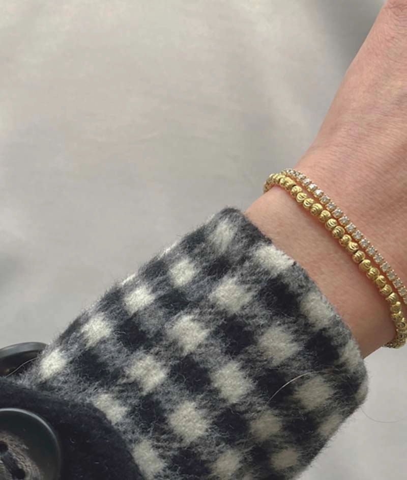 Cubic Elastic Bracelet Plain Gold -CU Jewellery - Snabb frakt & paketinslagning - Nordicspectra.se