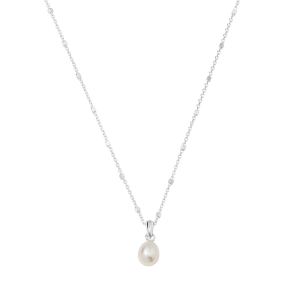 Treasure Single Pearl Necklace Silver - Syster P - Snabb leverans & Gratis paketinslagning - Nordic Spectra