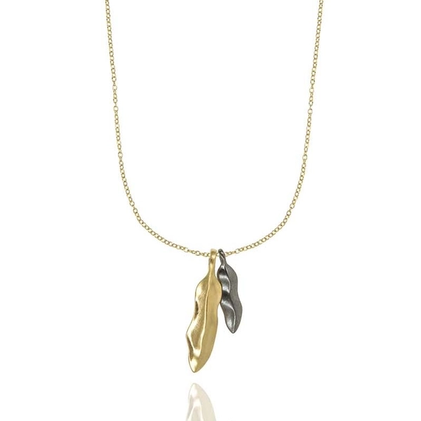Feather Long Necklace Gold -CU Jewellery - Snabb frakt & paketinslagning - Nordicspectra.se
