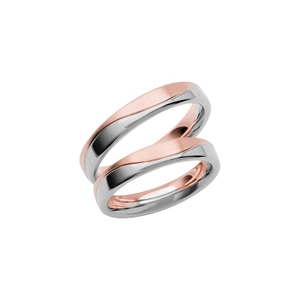SR3015-4 Rose Gold/White Gold - Wedding & engagement rings - Schalins - Scandinavian design - Nordic Spectra