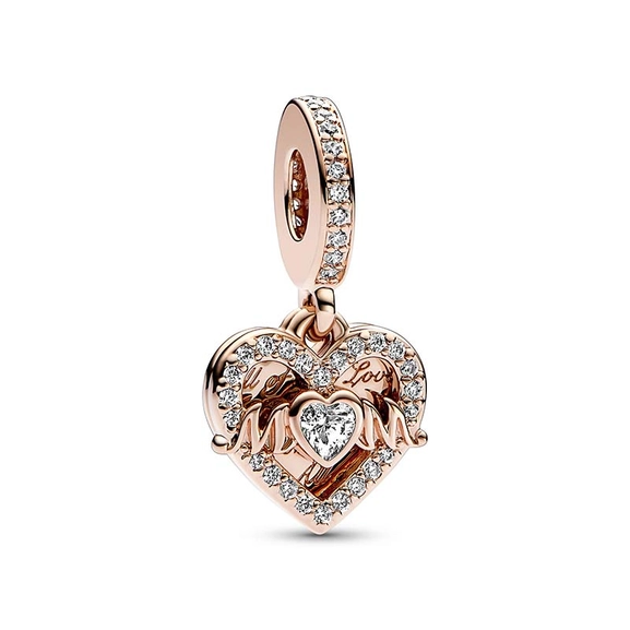 Heart & Mum Dangle Charm - PANDORA - Suuri valikoima & ilmainen lahjapaketointi - Nordicspectra.fi