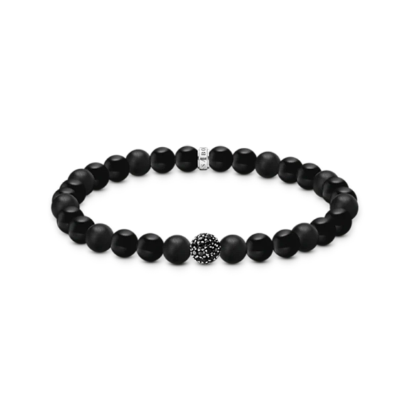 Kulamband Svart Obsidian från Thomas Sabo